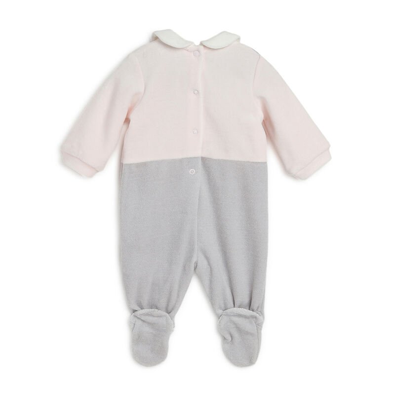 Girls Light Pink Solid Leg Opening Babysuit image number null